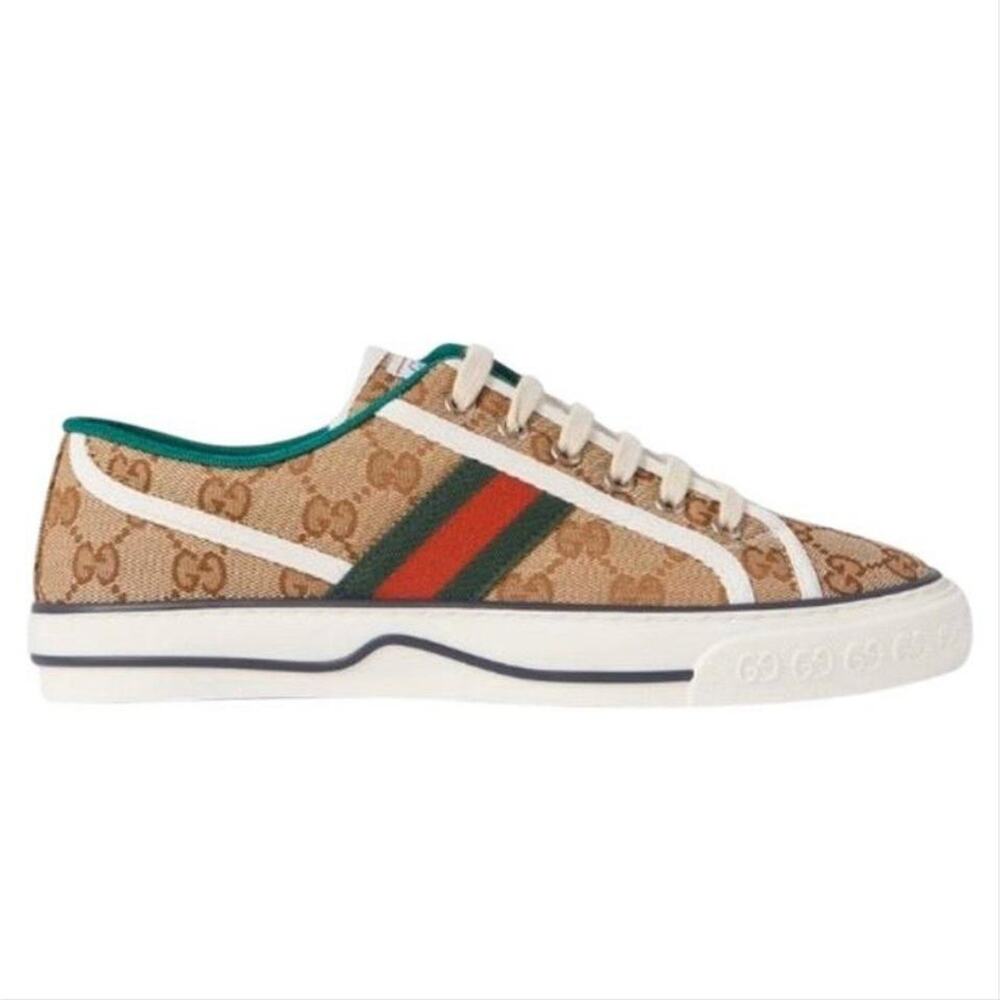 GUCCI Tennis 1977 GG logo web stripe sneakers